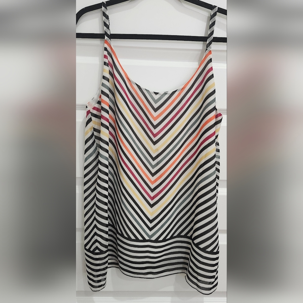 Striped Chevron Sleeveless Top